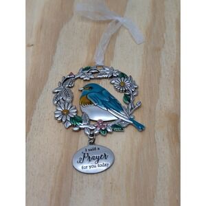 Ganz I Said A Prayer For You Today Bird In Wreath Ornament Holiday Funeral...